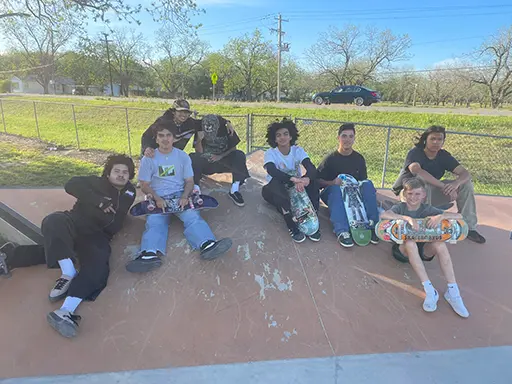 Youth skateboarding